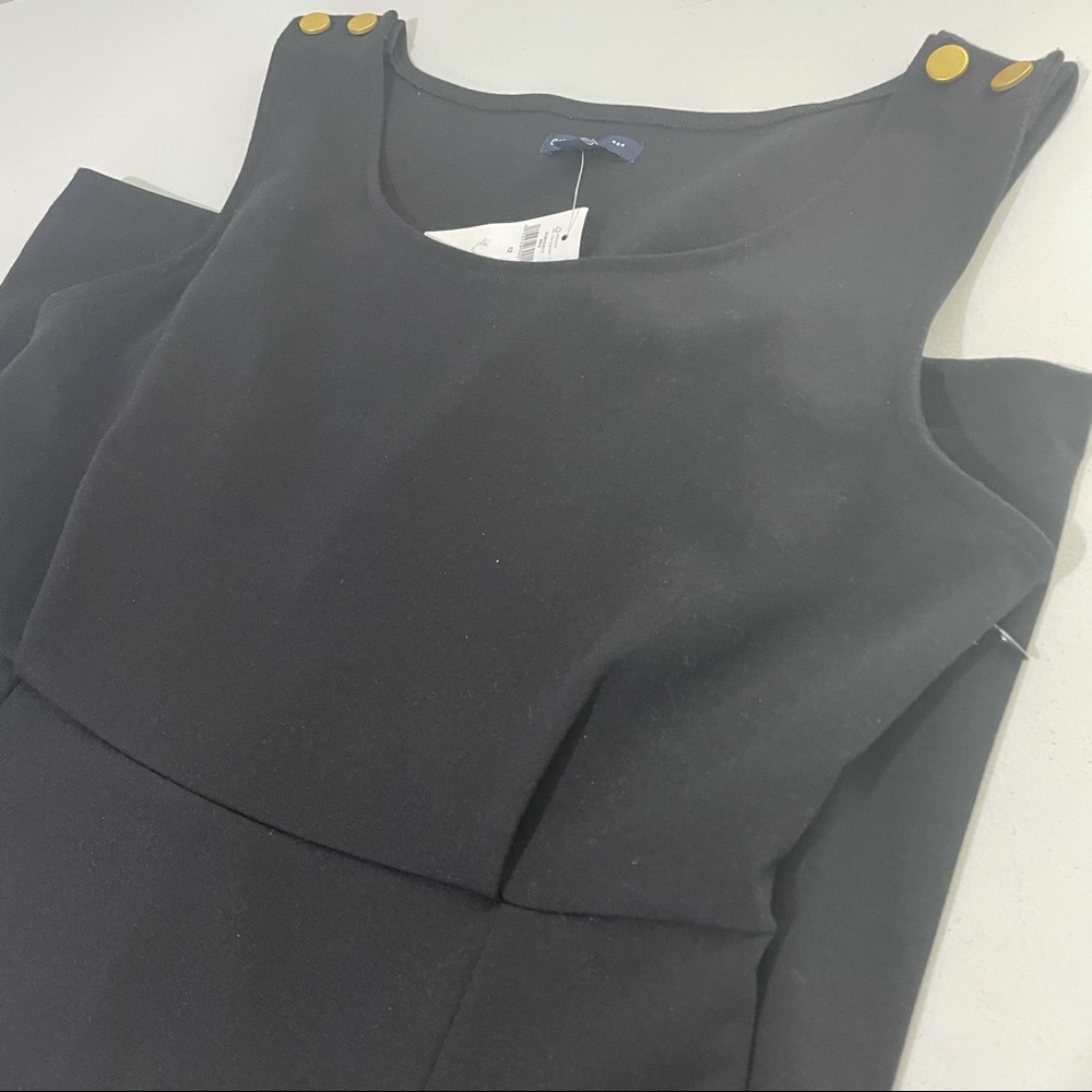 BNWT Gap Ponte Knit Sleeveless Classic Black Sheath Dress 12 - Picture 3 of 14